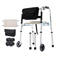Gorgeous Walking Aids Folding Adjustable Height Walker Ergonomic Handles for Elderly, Seniors, Handicap, Disabled Health Care