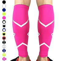 Beister 1 Pair Calf Compression Sleeves for Women & Men, Footless Shin Splint Leg Support Socks for Pain Relief, Recovery, Running, Travel, Cycling Nurse,Large