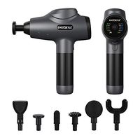 Massage Gun for Athletes,Deep Tissue Percussion Muscle Massager 20speeds to 60speeds Adjustment to Relax Stiff Muscles,Relieve Pain(Quiet) with 6 Massage Heads