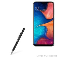 Samsung Galaxy A20 Stylus Pen, BoxWave [FineTouch Capacitive Stylus] Super Precise Stylus Pen for Samsung Galaxy A20 - Jet Black