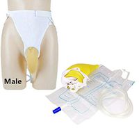 Male Urinal Bag, Male Urinal Collector, Portable Wearable Urinal Reusable Pee Bag, Urine Bag for Men, Urinal Pee Holder Bag Collector for Hospital, Urinary Incontinence, Elderly