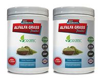 antioxidant Anti Aging - Alfalfa Grass Powder - Organic Dietary Supplement - Organic Alfalfa herb - 2 Cans 16 OZ (112 Servings)
