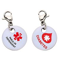 Diabetes Insulin Dependent Red Blood Drop Snap-On Bracelet Charm-Parent (Stainless Steel),81