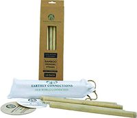 Bamboo Straws Drinking Reusable- Includes Cleaning Brush and FREE Coaster- Eco-Friendly, Zero Waste, Compostable and Biodegradable Straw for Tea, Coffee, Water and Juice- 10-Pack (10, Paper Box)