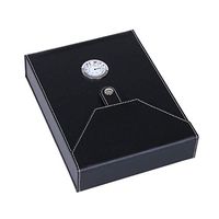 Cedar Wood Cigar Box Accessories Travel Portable Humidifier Accommodate 8 Vintage Men's Gift Small Lightweight Hygrometer Moisturizing Cigar Humidor (Color : Black)