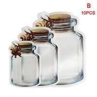 AMEOY Bottle Shape Thick Reusable Zip Lock Storage Sealed Packaging Vacuum Bags Snack Storage Bags