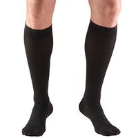 Truform 30-40 mmHg Compression Stockings for Men and Women, Knee High Length, Closed Toe, Black, Medium