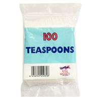 Royal Markets Disposable Plastic Teaspoons (Pack of 100) (Pack of 100) (White)