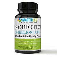 Probiotic 50 Billion CFUs for Men & Women, Formulated with Prebiotics, 20 clinically Studied strains - Healthy inflammatory Response, Better Mood and Immune Health