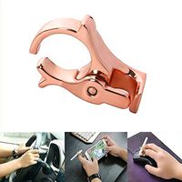 Luonita Cigarette Holder Ring, 0.67 Inch Hands Free Cigarette Finger Ring Holder to Protect Your Finger Turn Yellow for Console Gamers, Musicians, Drivers,Women and Men (Rose Gold)