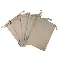 RakrisaSupplies Thick Canvas Cotton Bags w/Drawstring (50, 8 x 10)