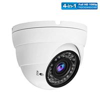 1080P 4-in-1 CCTV HD Security Dome Camera,(TVI/AHD/CVI/CVBS) 2.8-12mm Lens Varifocal Wide Viewing Angle Analog Security Camera, Weatherproof Indoor/Outdoor Camera Day & Night Vision Waterproof