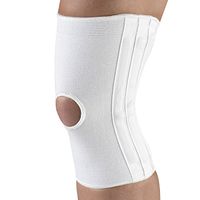 CHAMPION Knee Brace Flexible Stays Knit Elastic, White, X-Large