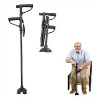 XGGZ My Get Up & Go Cane - The Convenient Foldable Two-Handle Walking Cane for and Mobility