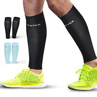 BERTER Calf Compression Sleeves - Leg Compression Socks for Shin Splint Calf Pain Relief (20-25mmhg) - Men Women Calf Guard for Running, Cycling, Travel, Sport (Pair, L)