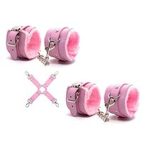 Cross Buckle, Cuffs, Three-Piece Combination Toy(Pink)