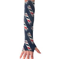 Vintage Barber Pole Flag Sports Arm Sleeves Cooling Or Warmer UV Sun Protection Compression Arm Sleeve for Women& Men Suit for Cycling,Running,Golf, Basketball,Football 1 Pairs