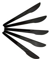 Black Plastic disposable Knife Heavy Duty quality, bulk NEW in Case of 1000