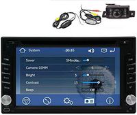 Wireless Backup Camera +GPS Navigation Windows CE 6.0 6.2 Inch Double in Dash Car Stereo Radio Auto Audio Video Automotive CD/DVD/Mp3 Player Bluetooth SD/USB Steering Wheel Control