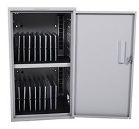 DMD Tablet Charging Station, Vertical Wall/Desk Charging Box, Multiple iPad and Tablet Charging Station with Locking Security Cabinet, Stores up to 16 Mobile Devices