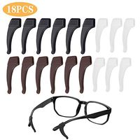 18 PCS Premium Grade Eyeglass Silicone Ear Hook Eyeglass Ear Grip - Soft Comfortable Anti-Slip Holder, Eyeglass Retainer Reading Glasses, Sunglasses (Ear Hook Retainers)