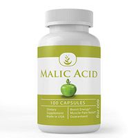 Malic Acid (100 Capsules, 600 mg Serving) by Pure Organic Ingredients, Boost Energy Production, Alpha Hydroxy Acid, Help with Muscle Pain and Soreness* (Packaging May Vary)