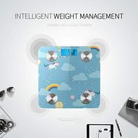 LYAOE Bluetooth Body Fat Scale Magic Unicorn Clouds Baby Smart Wireless Scale with LCD Display Measuring Body Weight Bmi and Health Digital Scale
