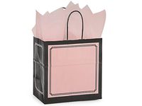 Duets Pink Black Gift Bags - Junior Pink & Black Duets Bags Bulk 8x5x8" (250 Bags) - Wraps-BJDPB