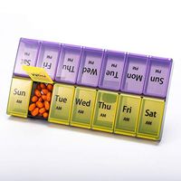 Extra Large Pill Organizer 2 Times a Day, XL Weekly Pill case Twice a Day, 7 Day AM PM Pill Box, Large Medicine Organizer for Vitamins, Fish Oils or Supplement