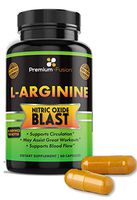 L-Arginine with Nitric Oxide Blast, Supplement for Circulation, Blood Flow, Powerful NO Booster with L-Citrulline Malate Extract, Beta Alanine, Train Better, Longer and Harder from Premium Fusion