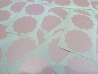 Minilabel 41mm Wavy Edge , Certificate Wafer Company Seal Labels , Stickers For Embossing , Awards & Rewards Pearlescent Pink