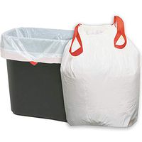 13 Gallon Recyclable Trash Bags with Draw Strings - 18 Count, White