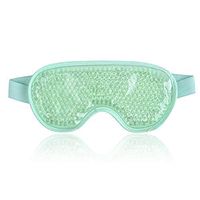 HYJT Eye Mask Cooling Reusable Eye Mask with Gel Beads for Hot Cold Therapy, Pain Relief Mask and Eye Pillow for Puffy Eyes Stress Relief, Migraine, Headache and Sinus Pain (Green)