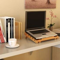 FURINNO Bamboo Notebook Cooling Desk Tray for Small Size Laptop and Tablets, Natural