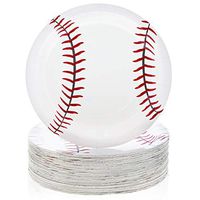 Blue Panda Paper Baseball Party Plates (80 Count), 9 Inches