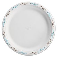 Chinet Molded Fiber Dinnerware, Plate, 10 1/2"Dia, White, Vines Theme - Includes 4 packs of 125 plates
