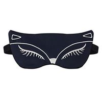 Outflower Charming Fox Silk Blindfold Shading Sleep Mask Travel Lunch Break Sleep Goggles With Ice Bag Blue