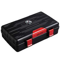 JUFU Cigar Box Cigar Box, 10-Pack Portable Cigar humidor, Environmentally Friendly LDPE Travel Cigar moisturizing Cabinet with Moisture Meter Moisturizing Device, Size: 21.5x12.3x5.5cm @@