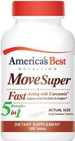 America's Best Nutrition MoveSuper Joint Support with Curcumin - Guaranteed Results - 120 Coated Tablets - Made in USA - GMP Quality Assured - Satisfaction Guaranteed