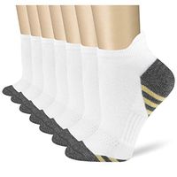 Compression Socks Women and Men, Ankle Compression Socks, Running socks (6 Pairs),Arch Support Flight Travel Nurses (03 White, Large/X-Large)
