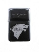 Lighter Game of Thrones Silver Refillable Windproof Oil Petrol Star Flip Top