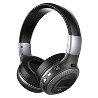 Aoile Bluetooth Headphones Over Ear, Wireless Stereo Headphone Foldable Headset Noise Cancelling Wireless Headphones for TV PC Phone Black Grey