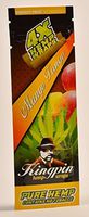 24 Total Natural Kingpin Hemp Wraps Mango Tango Flavor (6 Packs of 4) Made of Pure Hemp Non Tobacco + Limited Edition Beamer Smoke Sticker
