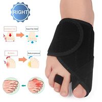 JSVM Bunion Corrector Bunion Splints and Big Toe Straighteners Separators Night Time Hallux Valgus Splints Effective Hallux Valgus Treatment for Women and Men,Black,Right