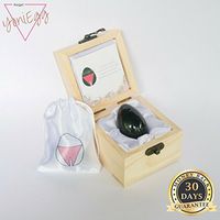 Obsidian Yoni Egg by Jade Yoni Egg - 100% Natural Obsidian Stone - Kegel Egg, Yoni Egg Medium Size, Drilled Stone for Women to Boost Pelvic Muscles, Yoni Massage That Relieve Stress