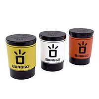 BONGGO Storage Canister - Medium 3 Pack - Silicone Grip - Plastic Container for Flower Buds, Pills, Vitamins, Spices, Stash, Beads - Locking Pop Latch to Keep Child and Pets Safe