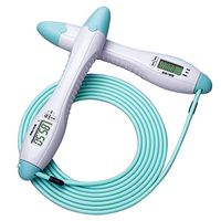 Great-hyc Adjustable Skipping Jump Rope Digital Counter Foam Jump Exercise Fitness Blue