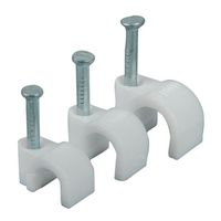 Wideskall Cable Nail Clips Assortment - 3 Assorted Sizes White (Pack of 100)