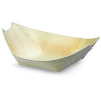 TableCraft Products BAMDB45 Serving Boat, Disposable Pinewood, 4.7" x 2.5" (Pack of 50)