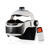Head Massager, Head Eye Massager Wireless Massager Headache Insomnia Household Kneading Scalp Massage Helmet to Relieve Fatigue,White